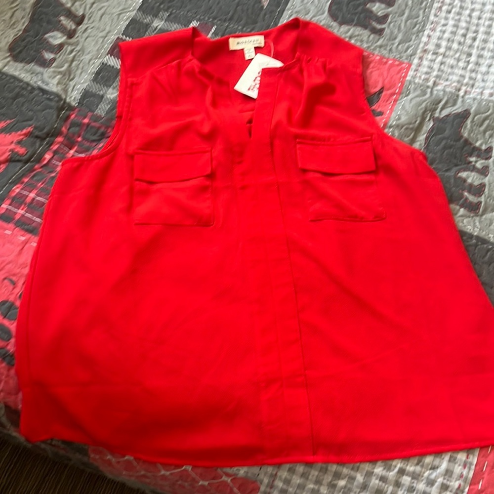 Red dressy tank top